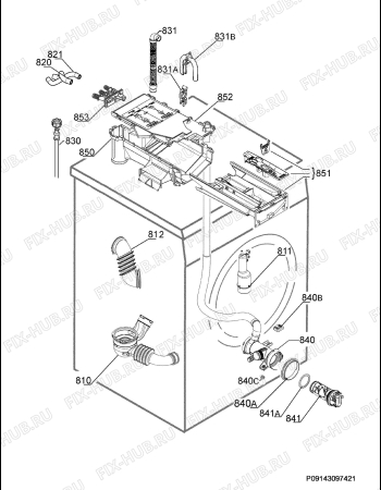 Взрыв-схема стиральной машины Electrolux EWF1497HDS - Схема узла Hydraulic System 272